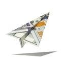 Paper dollar plane