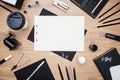 Paper, drawing tools and stationery Royalty Free Stock Photo