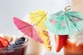 Paper drink umbrellas Royalty Free Stock Photo