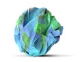 Paper earth recycle and sustainability concept Royalty Free Stock Photo