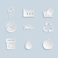 Paper Ecology Icons Set