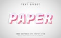 Paper editable text effect