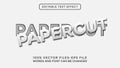 paper editable text effect vector illustration