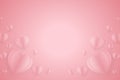 3d Paper elements in shape of heart  on pink background Royalty Free Stock Photo
