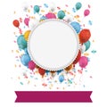 Paper Emblem Balloons Percents Banner Royalty Free Stock Photo