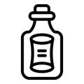 Paper empty bottle icon outline vector. Message marine Royalty Free Stock Photo