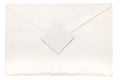 Paper envelope sealed by postage stamp