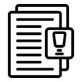 Paper fail data icon outline vector. Erase system Royalty Free Stock Photo
