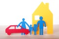 Paper Family with Car and House