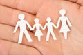 Paper family in hand Royalty Free Stock Photo