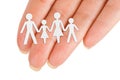 Paper family in hand Royalty Free Stock Photo