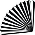 Paper fan origame icon fully resizable editable vector in black color Royalty Free Stock Photo