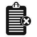 Paper file review icon simple vector. Disclaimer term