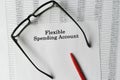 Paper with Flexible Spending Account FSA on a table