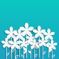 Paper floral background