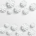 Paper flower. White lotus cut from paper. Vector illustration Royalty Free Stock Photo