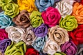 Paper flowers handmade craft creative abstraction, Paper rose flowers background, Flowers paper background pattern lovely style. Royalty Free Stock Photo