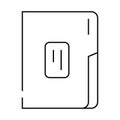 paper folder line icon vector illustration