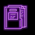 paper folder neon glow icon illustration Royalty Free Stock Photo