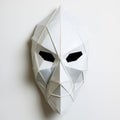 Geometric Simplification: White Paper Mask By Eminem Royalty Free Stock Photo