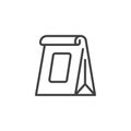 Paper food packaging line icon