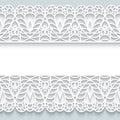 Paper frame with lace borders Royalty Free Stock Photo