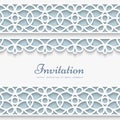 Paper frame with lace borders Royalty Free Stock Photo