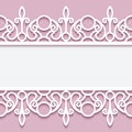 Paper frame with lace borders Royalty Free Stock Photo