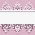 Paper frame with lace borders Royalty Free Stock Photo