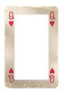 Paper frame from queen of hearts playing card