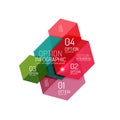 Paper geometric abstract infographic layouts Royalty Free Stock Photo
