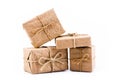 Paper gift box on white background Royalty Free Stock Photo