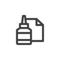 Paper glue line icon Royalty Free Stock Photo