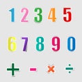 Paper graphic alphabet numbers