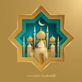 Paper graphic of Islamic mosque