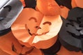 Paper Halloween garland with Jack-o-lanterns