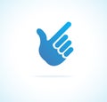 Paper Hand Cursor, Pointing icon vector Royalty Free Stock Photo