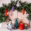 Paper handcrafts for Christmas. Hobby and leisure time concept Royalty Free Stock Photo