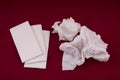 Paper handkerchiefs used