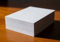 Paper has a smooth texture and is neatly aligned, emphasizing its thickness Royalty Free Stock Photo