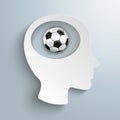 Paper Head Brain Football Halftone