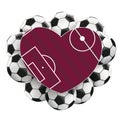 Paper Heart Classic Footballs Purple Ground