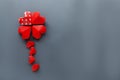 Paper heart clover on a grey background Royalty Free Stock Photo