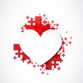 Paper heart positive concept Royalty Free Stock Photo