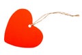 Paper heart with rope Royalty Free Stock Photo