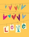 Paper hearts Royalty Free Stock Photo