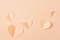 Paper hearts background. Love, Sainte Valentine, mother\'s day, birthday greeting cards, invitation, celebration concept Royalty Free Stock Photo