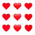 Set of different style hearts Royalty Free Stock Photo