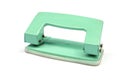 Paper hole puncher is an office equipment on white background. Royalty Free Stock Photo