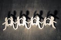 Paper Human Chain Royalty Free Stock Photo